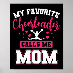 Poster Ma pom-pom girl préférée m'appelle maman Cheerlead