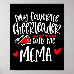Poster Ma pom-pom girl préférée m'appelle Mema Drôle Chee