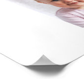 Poster Ma première année Nom du bébé 12 Photo Collage (Coin)