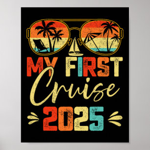 Poster Ma première croisière 2025 Croisière de vacances e