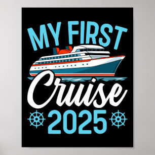Poster Ma première croisière 2025 drôle vacances croisièr