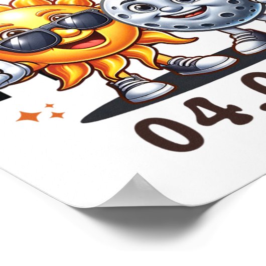 Poster Ma première éclipse solaire totale 8 avril 2024 To (Coin)