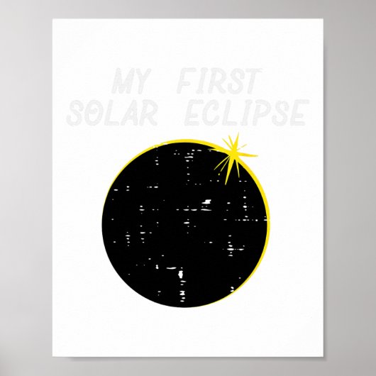Poster Ma première éclipse solaire Totalité 2024 Avril 8  (Devant)