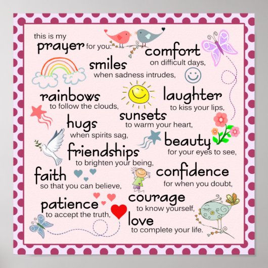 Poster Ma Prière Pour Vous (Devant)