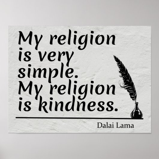 Poster Ma Religion Est Simple. Ma religion est gentille (Devant)