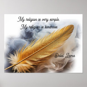 Poster Ma religion est simple, ma religion est gentille