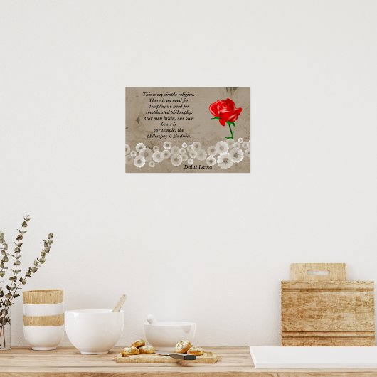 Poster Ma religion simple (Cuisine)