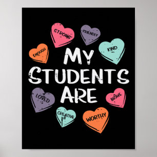Poster Ma Saint-Valentin Assez Amicale Pour Les Élèves Th