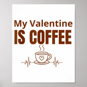 Poster Ma Saint-Valentin est un design mignon pour l'amou