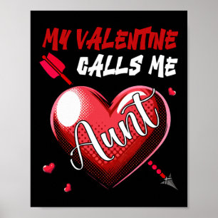 Poster Ma Saint-Valentin m'appelle Tante Fête de la Saint