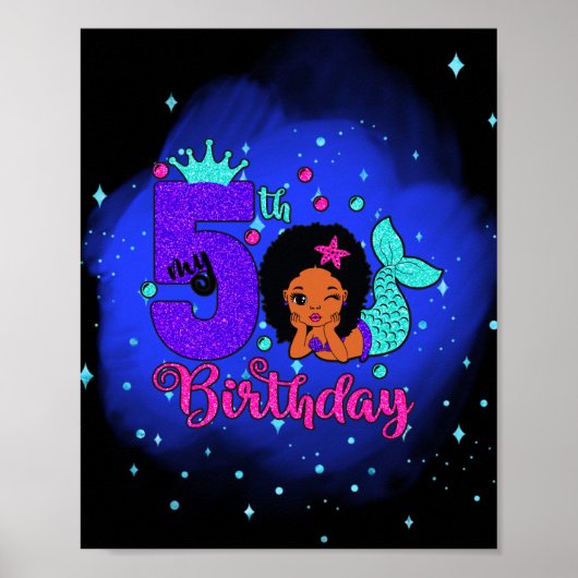 Poster Ma sirène du 5e anniversaire (Devant)
