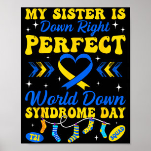 Poster Ma sœur est en bas à droite monde parfait syndrome