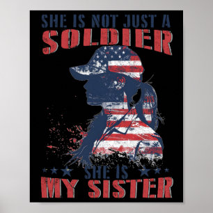 Poster Ma sœur est un soldat militaire 4 juillet patrioti
