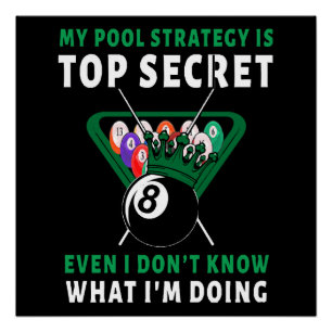 Poster Ma stratégie de billard est même