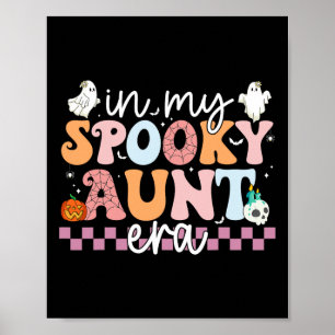 Poster Ma tante Éffrayante Era Halloween Rétro Super Tant