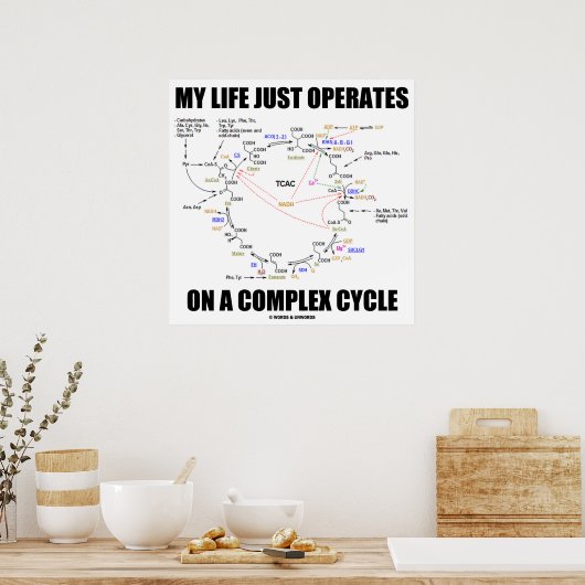 Poster Ma Vie Fonctionne Sur Un Cycle Complexe (Krebs) (Cuisine)
