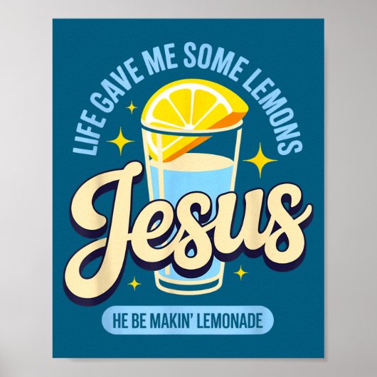 Poster Ma vie m'a donné des citrons Jésus (Devant)