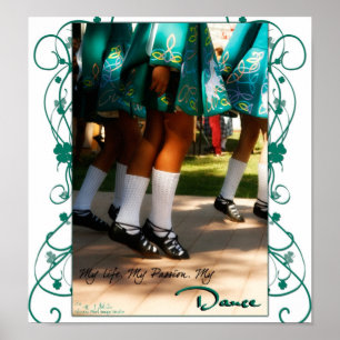 Poster Ma vie, ma passion, ma copie de shamrock de danse