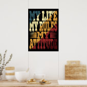 Poster Ma vie mes règles mon attitude (Cuisine)