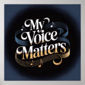 Poster Ma voix compte : une affirmation dorée (Devant)