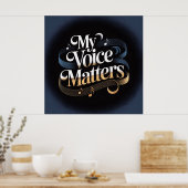 Poster Ma voix compte : une affirmation dorée (Cuisine)