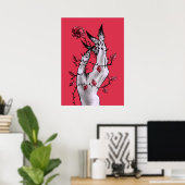 Poster Macabre Art Creepy Hand Red And Black Gothic (Bureau à domicile)