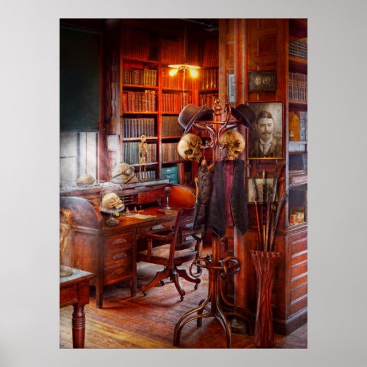 Poster Macabre - Dans l'étude des chasseurs de têtes (Devant)