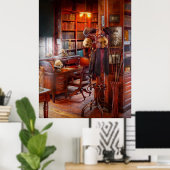 Poster Macabre - Dans l'étude des chasseurs de têtes (Bureau à domicile)