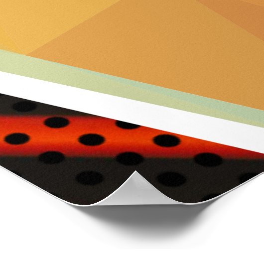 Poster Macao bleu et jaune basse (Coin)