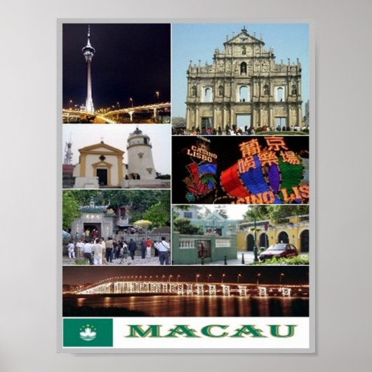Poster Macao - Macao - Mosaïque - (Devant)