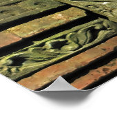 Poster Macaque sur une statue de temple (Coin)