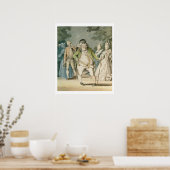 Poster Macaroni, 1774 (w/c on paper) (Cuisine)