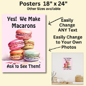 Poster Macarons entièrement modifiables pour le magasin d