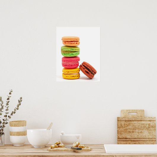 Poster Macarons français (Cuisine)