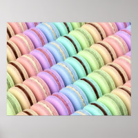 Macarons français aux couleurs et saveurs différen