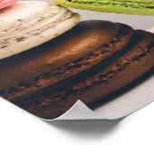Poster Macarons français aux couleurs vintages pastel (Coin)
