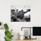 Poster MacArthur Observe Inchon (Bureau à domicile)