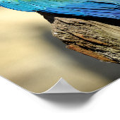 Poster Macaw à ailes vertes sur perche (Coin)