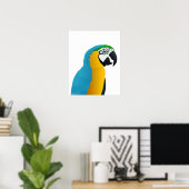 Poster Macaw bleu et jaune (Bureau à domicile)