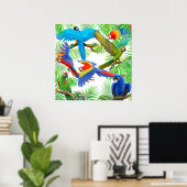 Poster Macaw Oerwoud (Thuiskantoor)