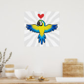 Poster Macaw / Parrot Love (Cuisine)