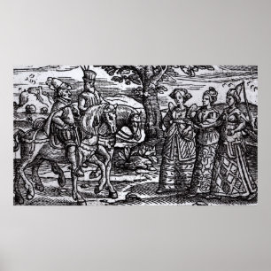 Poster Macbeth, Banquo et les trois sorcières