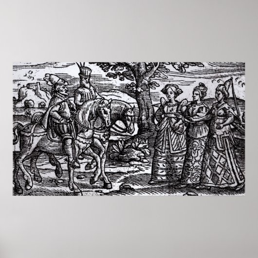 Poster Macbeth, Banquo et les trois sorcières (Devant)