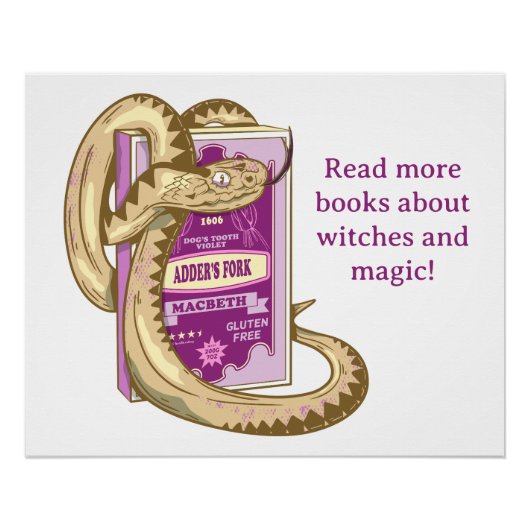 Poster Macbeth Red livre sur les sorcières (Devant)