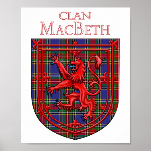 Poster MacBeth Tartan Scottish Plaid Lion Rampant (Devant)