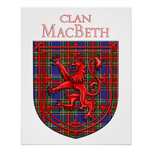 Poster MacBeth Tartan Scottish Plaid Lion Rampant
