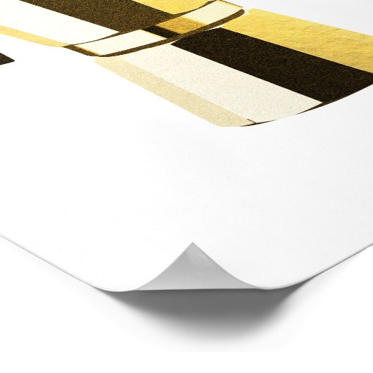 Poster Macchinetta rustique dorée café expresso italien (Coin)