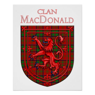 Poster MacDonald de Glencoe Tartan Scottish Plaid