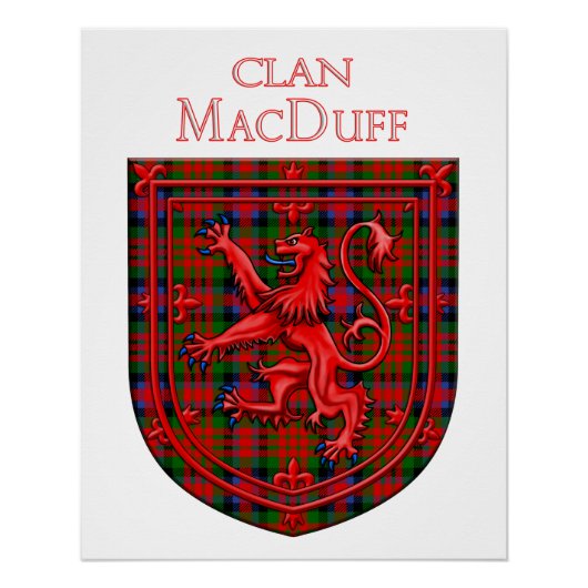 Poster MacDuff Tartan Scottish Plaid Lion Rampant (Devant)