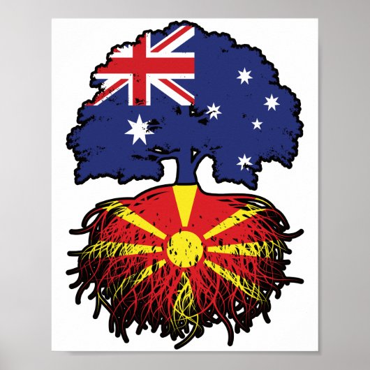 Poster Macédoine Arbre australien macédonien (Devant)